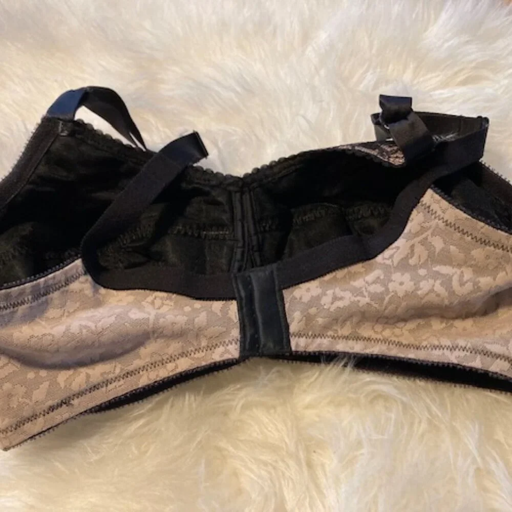 RAGO Women's Rago 2101 Lacette Satin and Lace Wireless Support Bra 34DD - Picture 4 of 9
